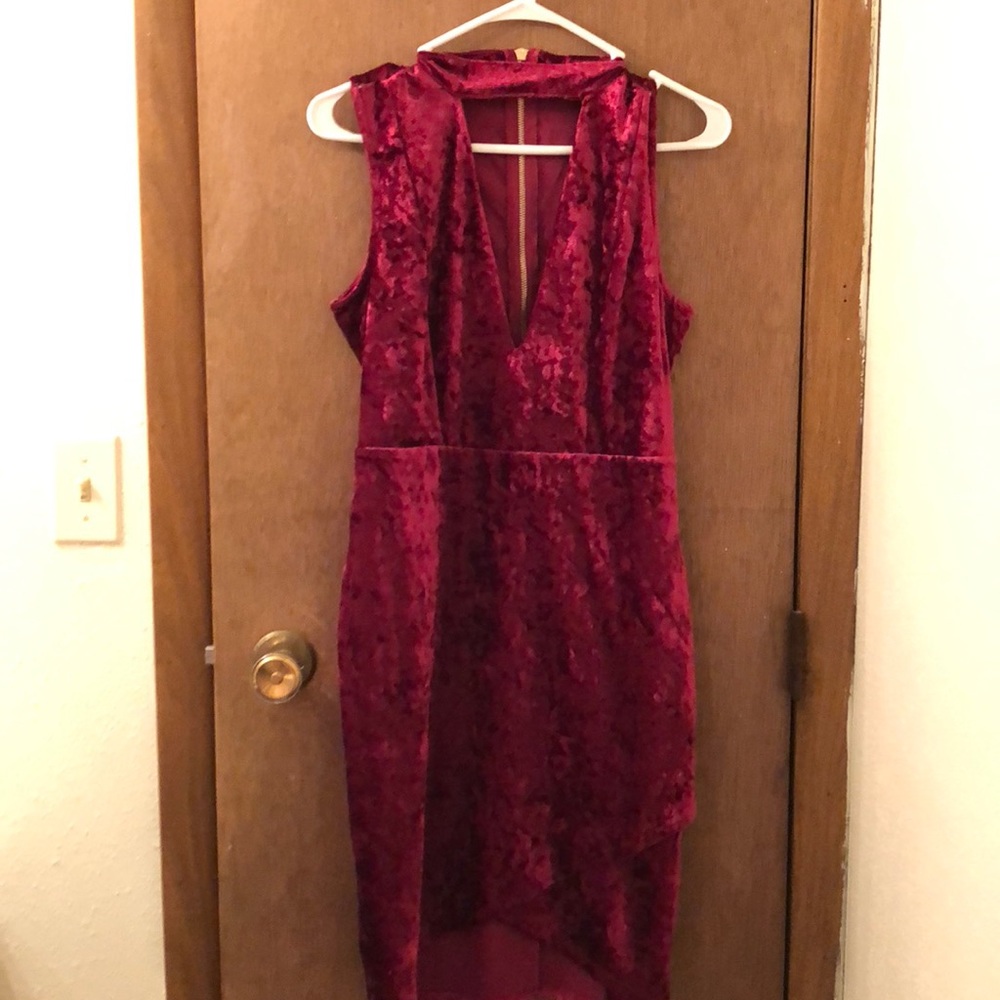 Velvet red dress